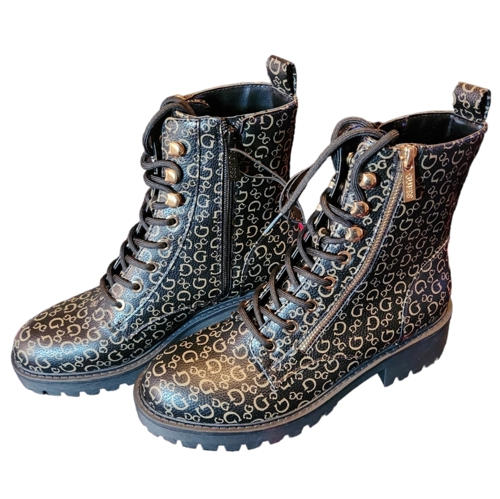 NWOT Guess Los Angeles Womens Lace Up Combat Moto Boots Size 7